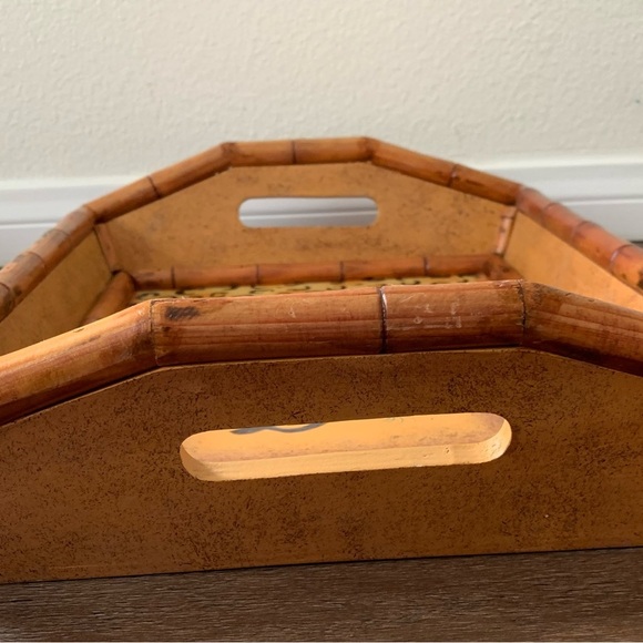 Elephant Design Bamboo Tray - Picture 3 of 12